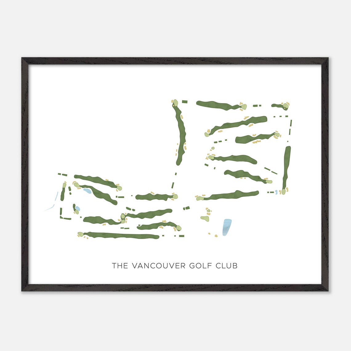 The Vancouver Golf Club Modern Minimalist Watercolor Map Poster - Image 4