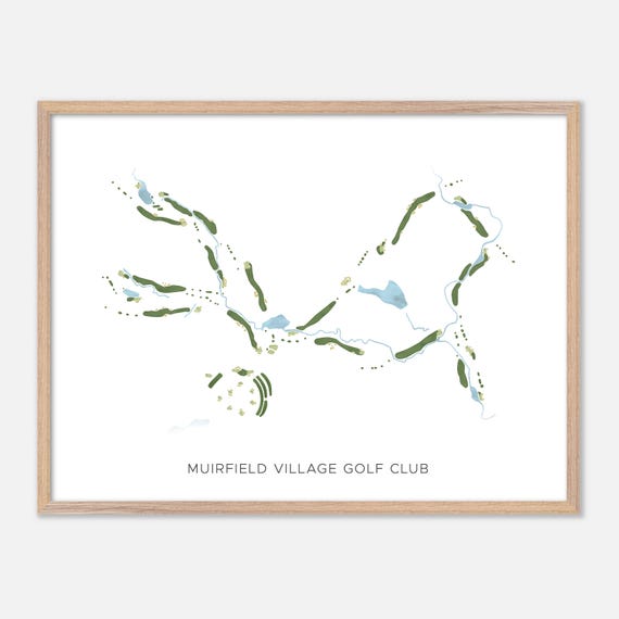 Muirfield Village Golf Club In Dublin Ohio Modern Watercolor Map Golfer Gift Golf Wall Art Golf Poster Print Course Layout