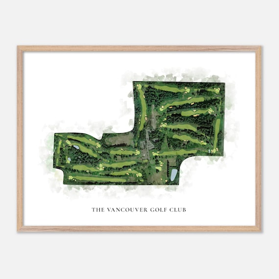 The Vancouver Golf Club Canada Classic Watercolor Golf Map Poster