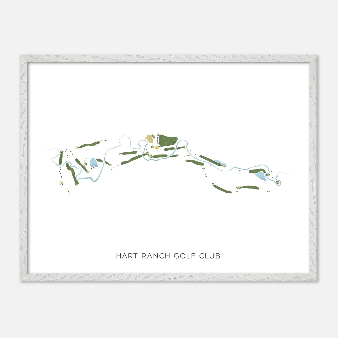 Hart Ranch Golf Club Rapid City South Dakota Modern Watercolor Map Poster - Image 4