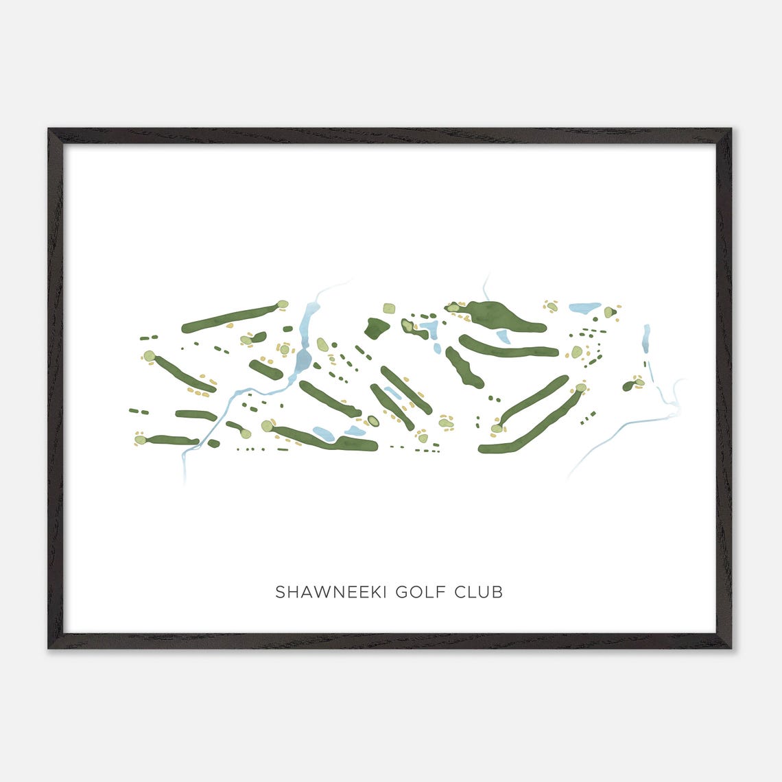 Shawneeki Golf Club East Gwillimbury Modern Watercolor Map Poster - Image 4