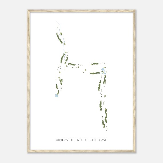 Kings Deer Golf Course Colorado Modern Watercolor Map Golfer Gift Golf Wall Art Golf Poster Print Course Layout