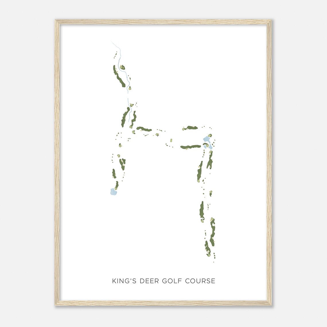 Kings Deer Golf Course Colorado Modern Watercolor Map Golfer Gift Golf Wall Art Golf Poster Print Course Layout
