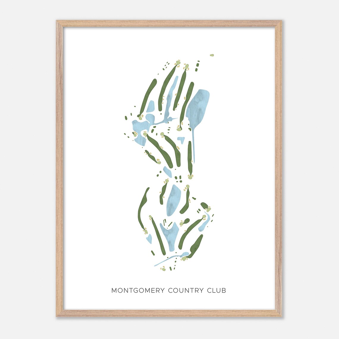 Montgomery Country Club Maryland Modern Minimalist Golf Map Poster - Image 6