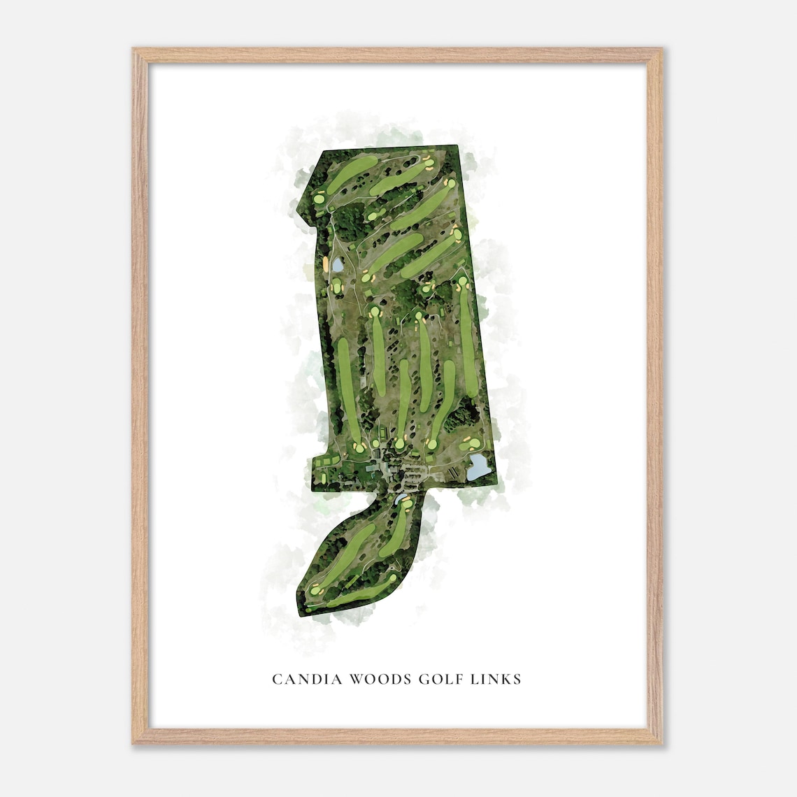 Candia Woods Golf Links Candia New Hampshire Classic Map Poster - Image 2