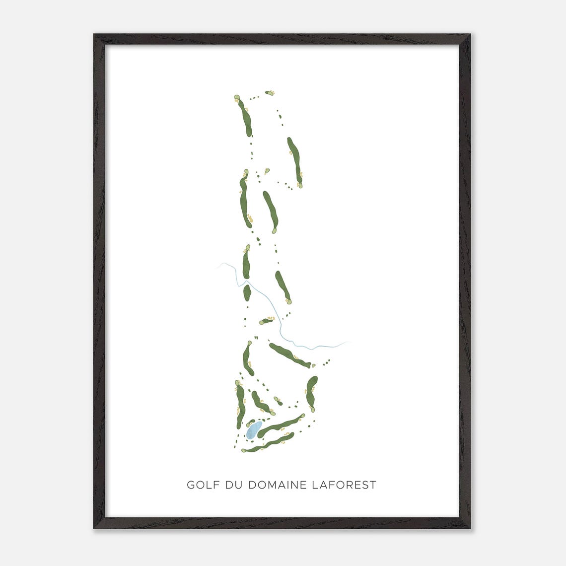 Golf Du Domaine Laforest Modern Minimalist Watercolor Golf Map Poster - Image 2
