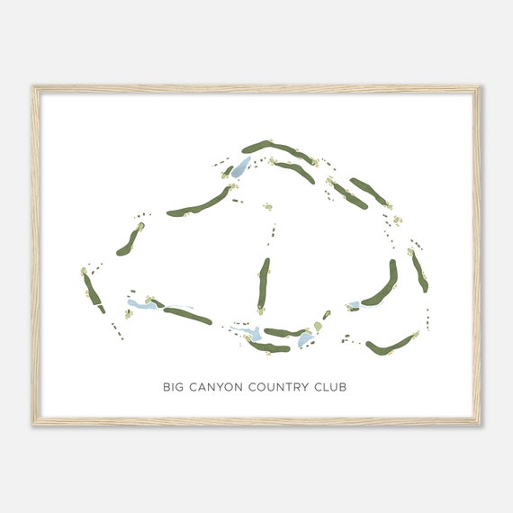Big Canyon Country Club California Modern Watercolor Map Golfer Gift Golf Wall Art Golf Poster Print Course Layout