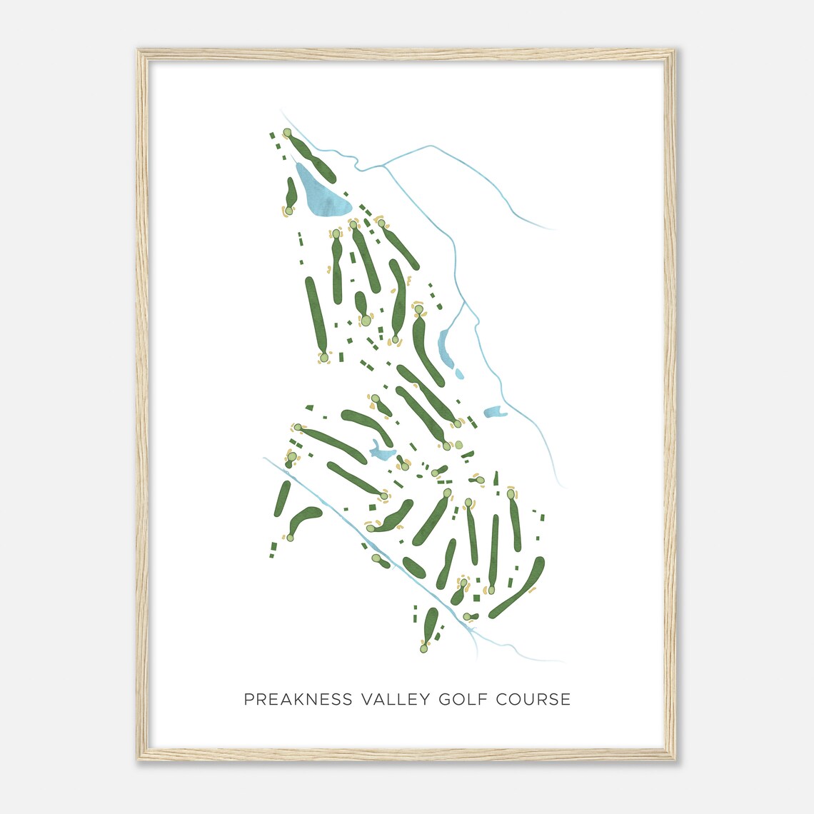 Preakness Valley Golf Course New Jersey Modern Watercolor Map Golfer Gift Golf Wall Art Golf Poster Print Course Layout - Image 2