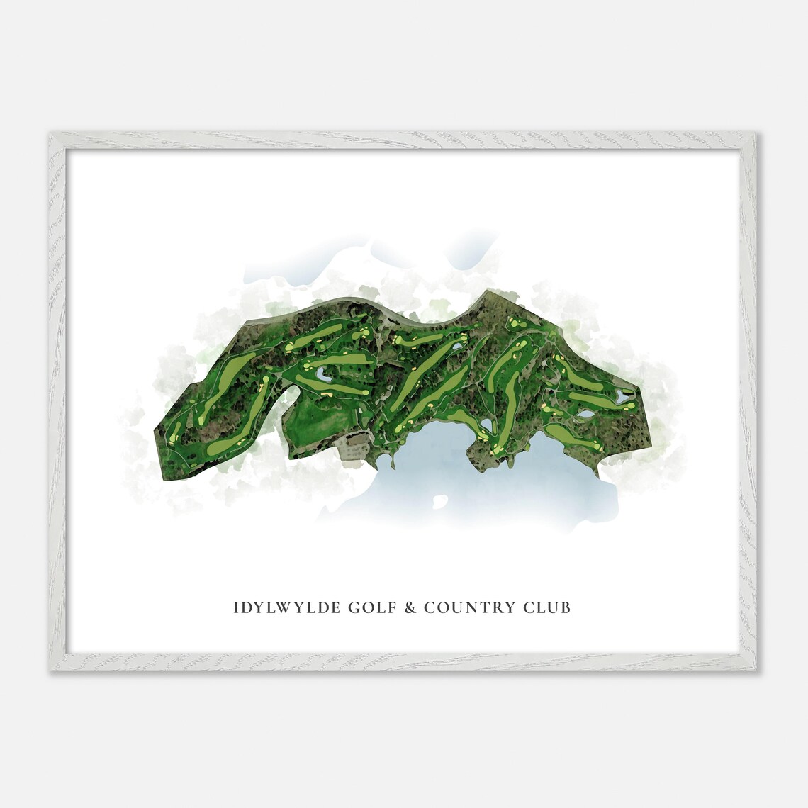 Idylwylde Golf & Country Club Classic Aerial Watercolor Golf Map Poster - Image 3