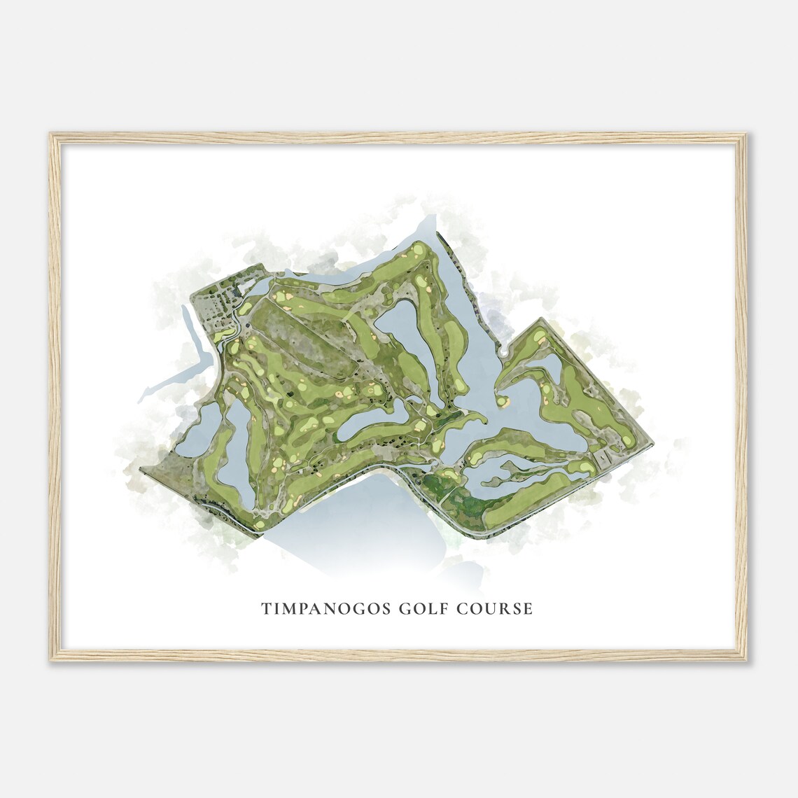 Timpanogos Golf Course Utah Classic Watercolor Map Golfer Gift Golf Wall Art Golf Poster Print Course Layout