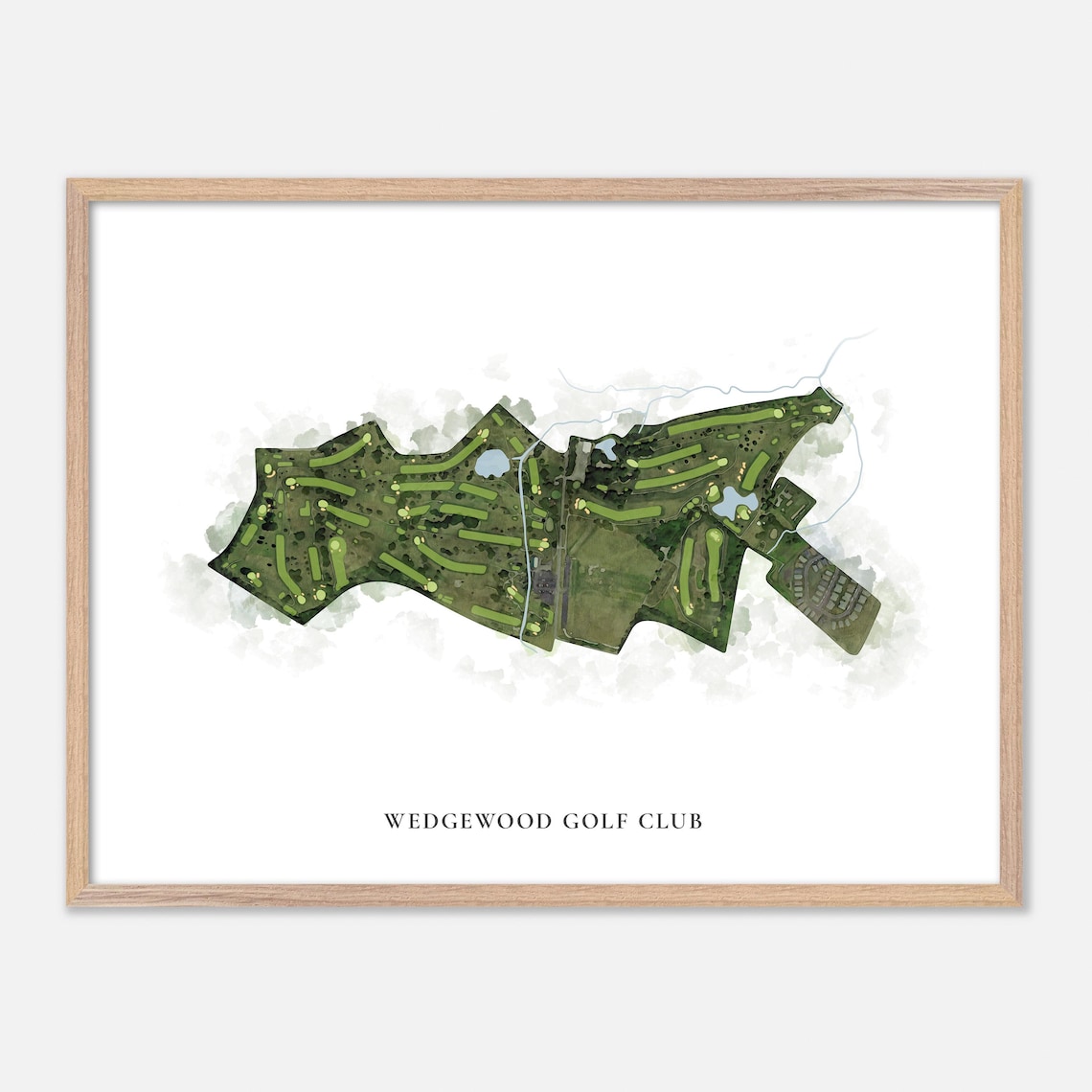 Wedgewood Golf Club Lanark Pennsylvania Classic Watercolor Poster