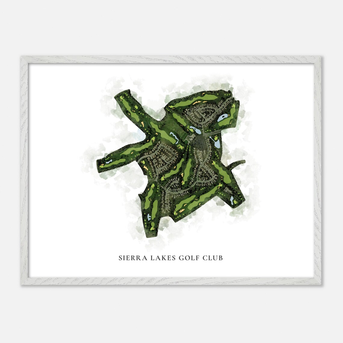 Sierra Lakes Golf Club Fontana California Classic Watercolor Poster - Image 4