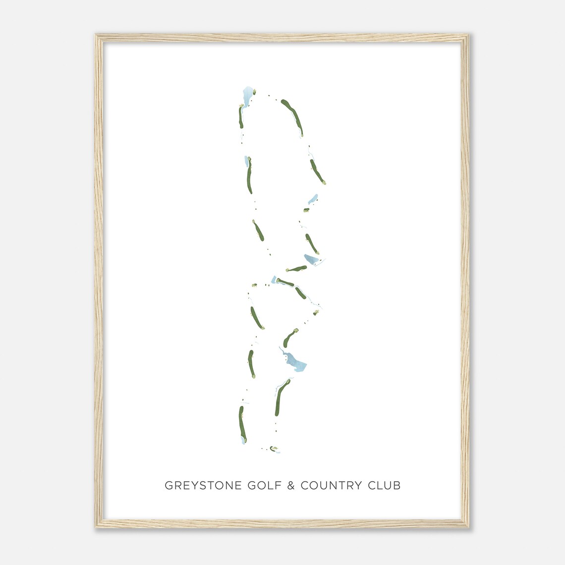 Greystone Golf and Country Club Alabama Modern Watercolor Map Poster - Image 2