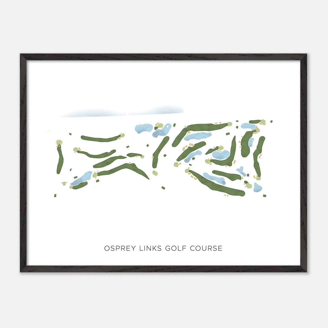 Osprey Links Golf Course Canada Minimalist Watercolor Golf Map Poster - Image 4