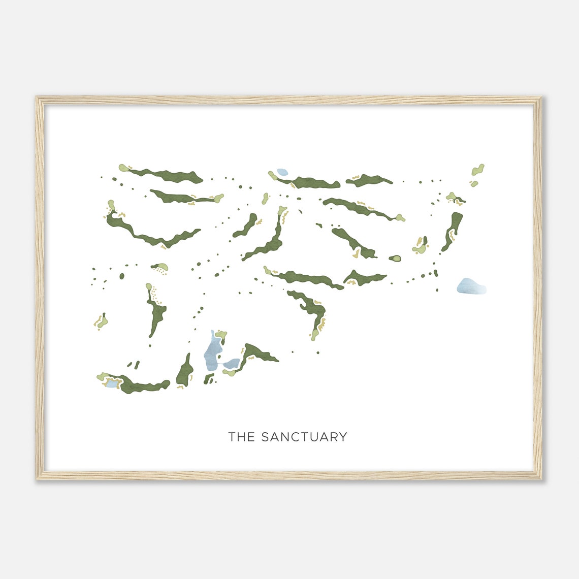 The Sanctuary Colorado Golf Course Minimalist Watercolor Map Poster - Image 2