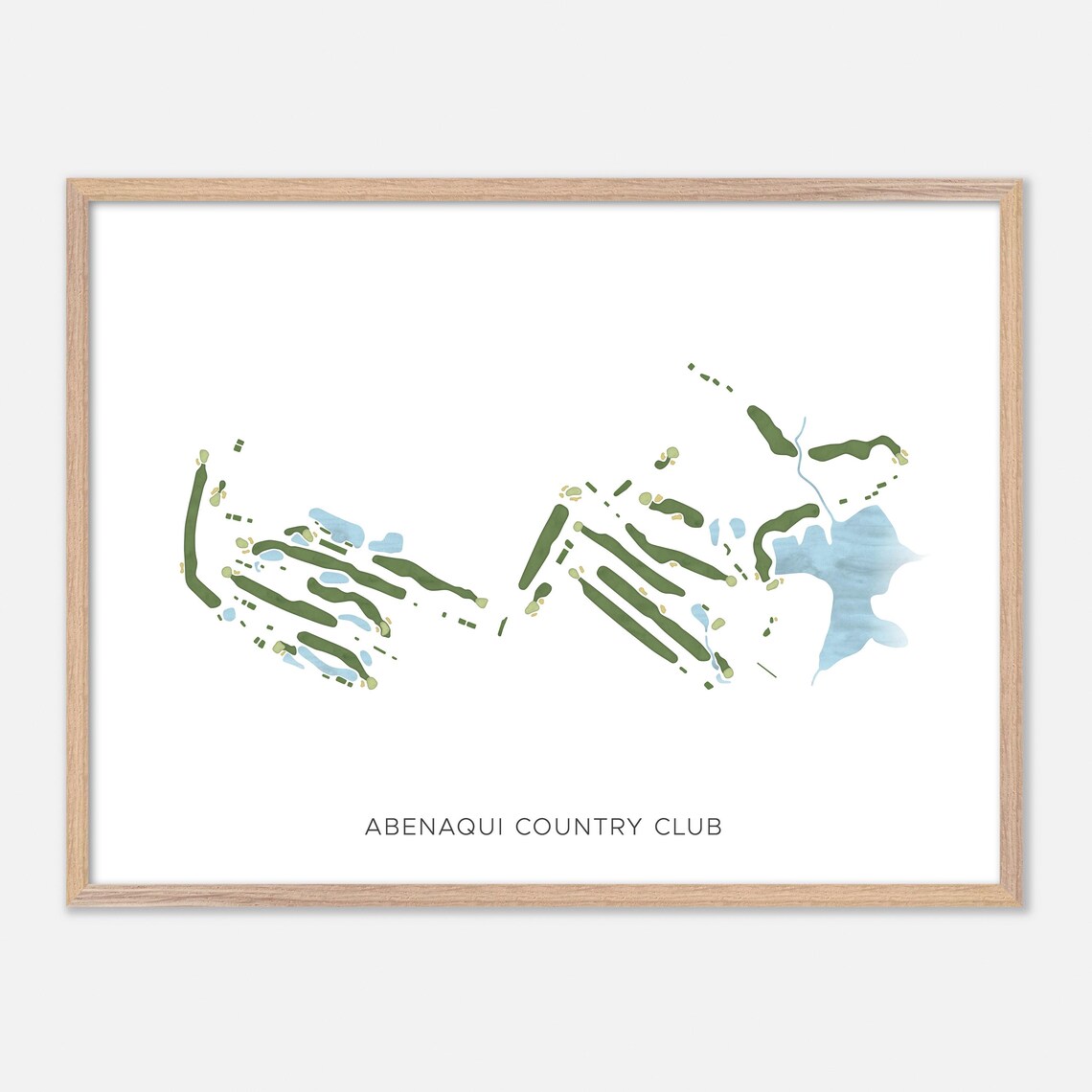 Abenaqui Country Club Rye Beach New Hampshire Modern Map Poster