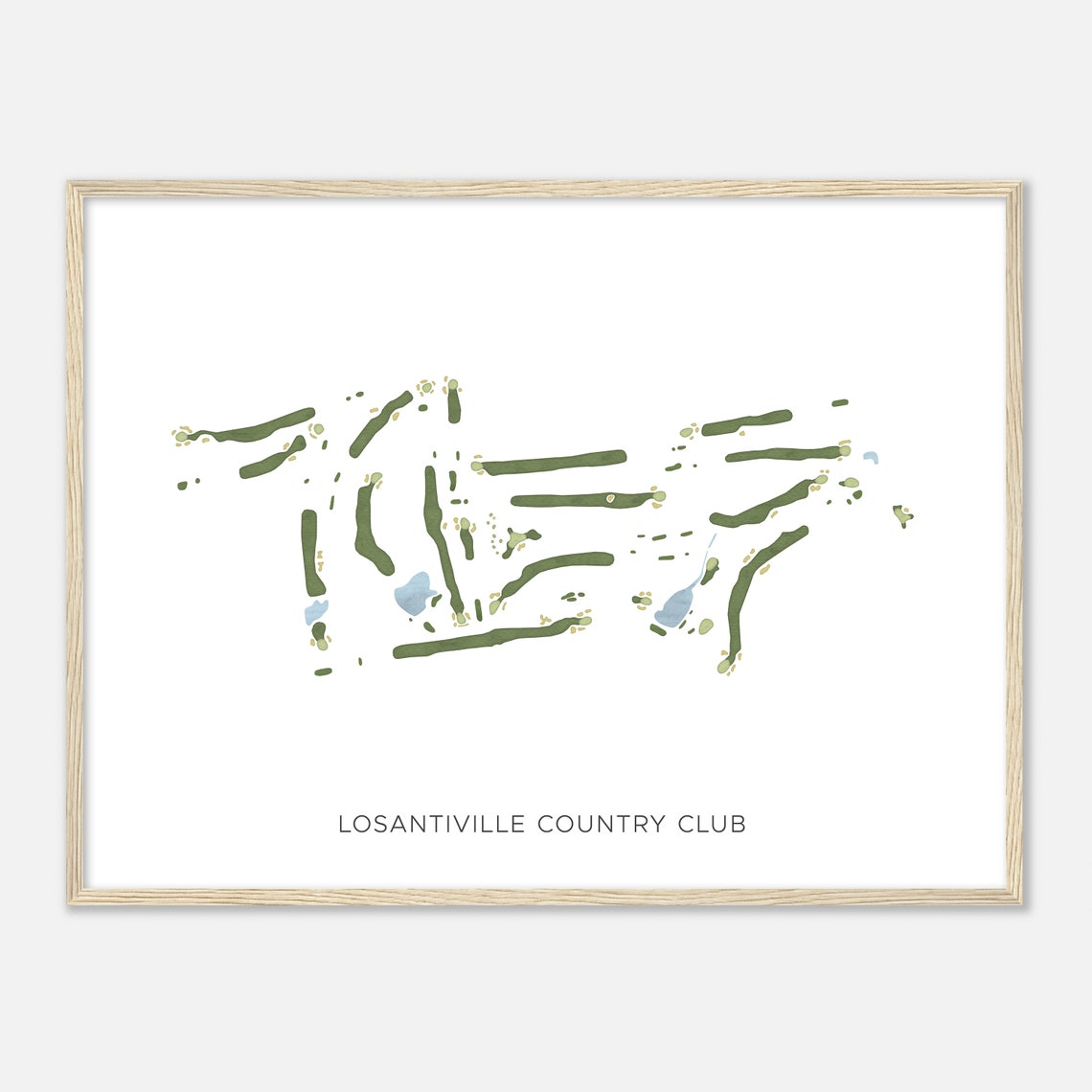 Losantiville Country Club Golf Course Map Golfer Gift Modern Print - Image 2