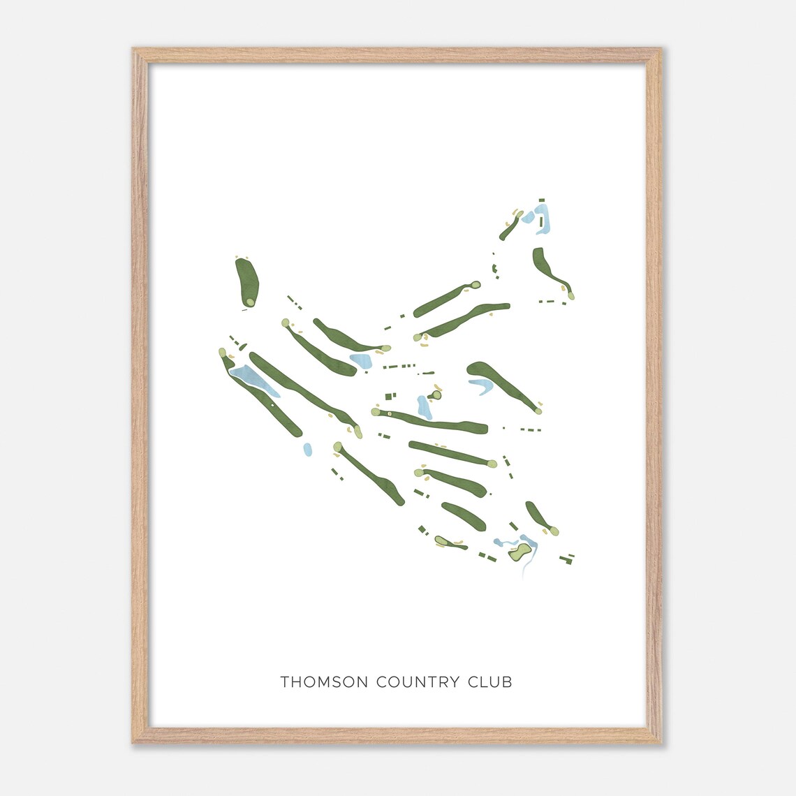 Thomson Country Club Watercolor Map, Golf Poster Print - Image 2