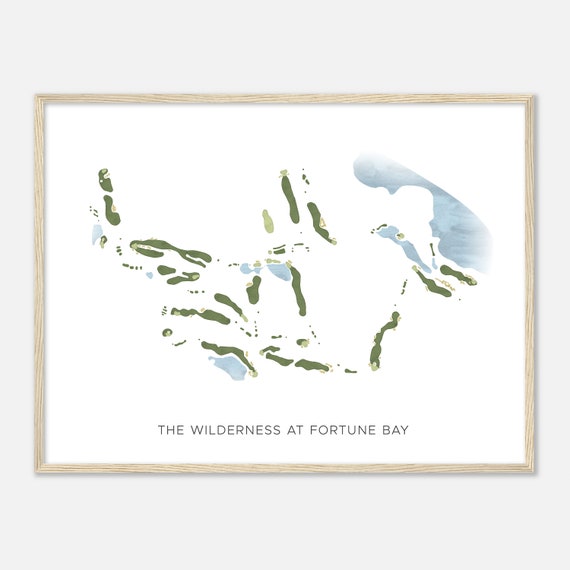 The Wilderness At Fortune Bay Minnesota Modern Watercolor Map Golfer Gift Golf Wall Art Golf Poster Print Course Layout