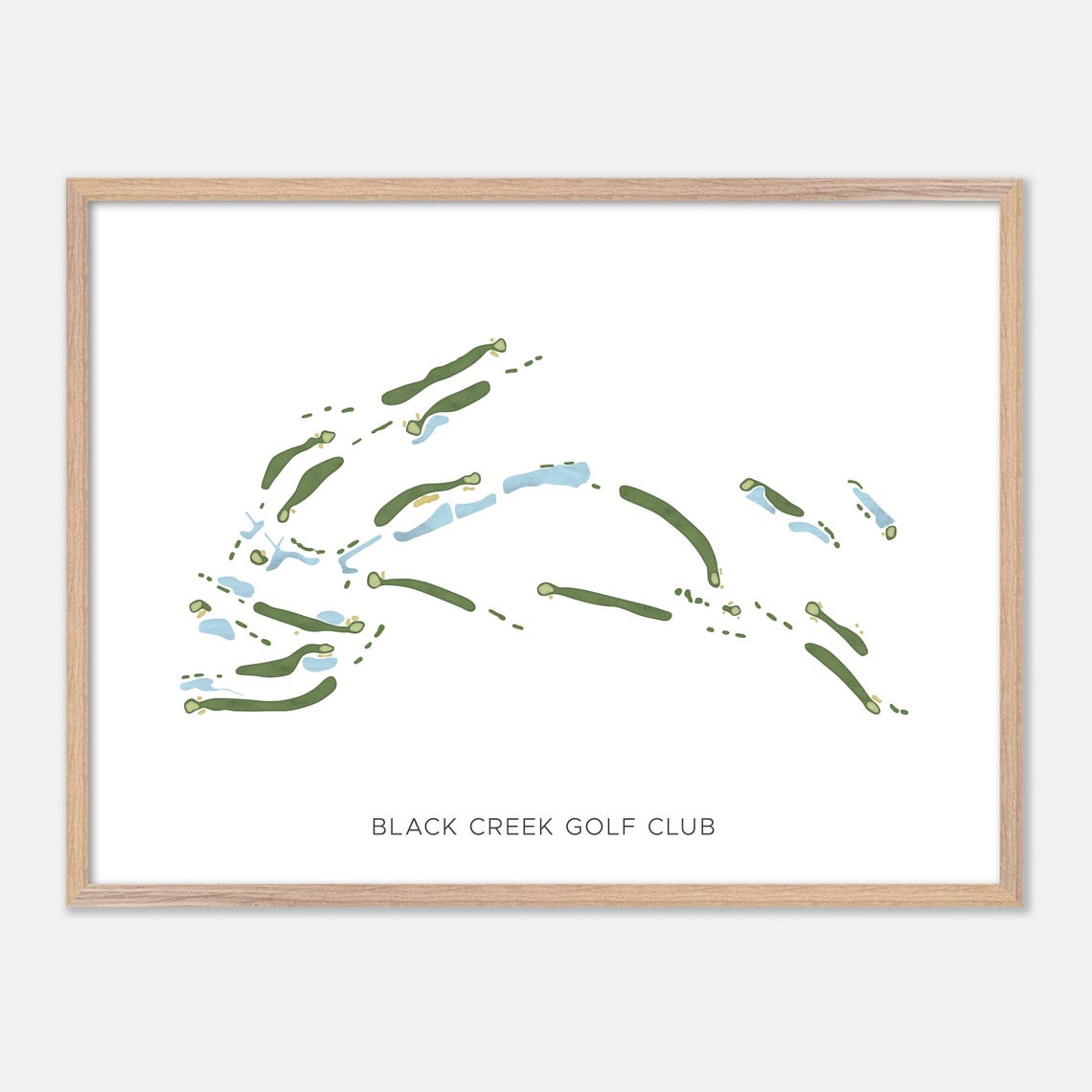 Black Creek Golf Club In Ellabell Georgia Modern Watercolor Map Golfer Gift Golf Wall Art Golf Poster Print Course Layout