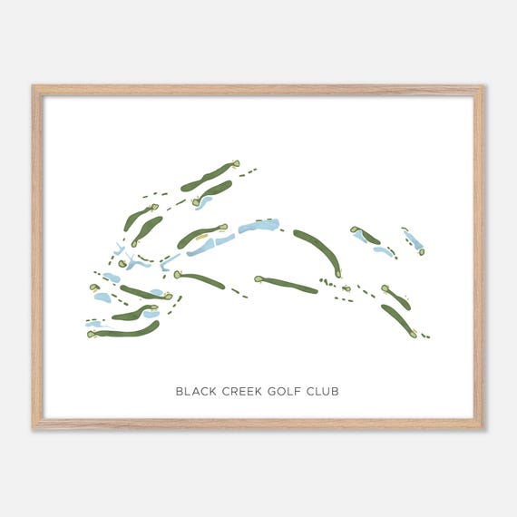 Black Creek Golf Club In Ellabell Georgia Modern Watercolor Map Golfer Gift Golf Wall Art Golf Poster Print Course Layout