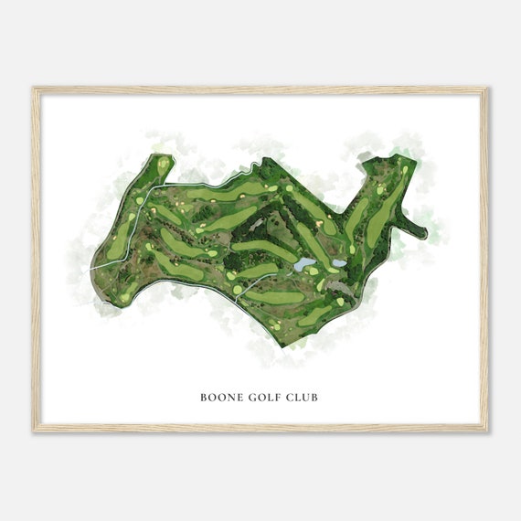 Boone Golf Club North Carolina Watercolor Map Art Print