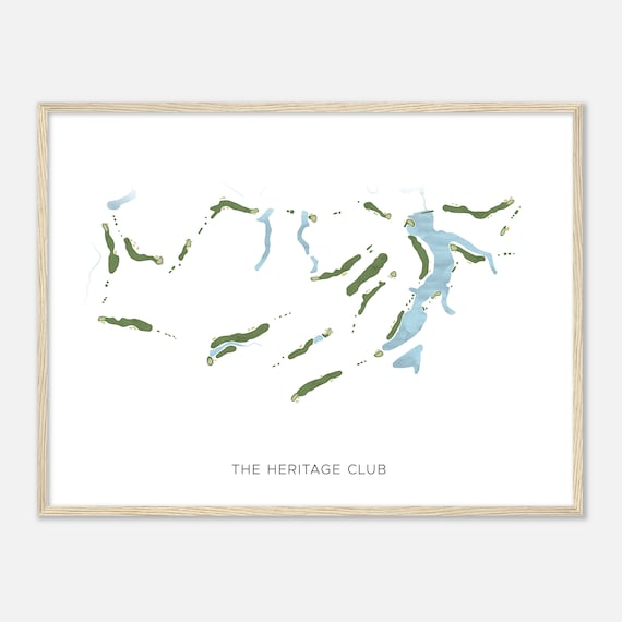 The Heritage Club South Carolina Modern Watercolor Map Poster