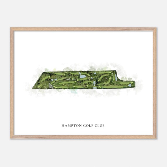 Hampton Golf Club Canada Classic Watercolor Course Map Poster