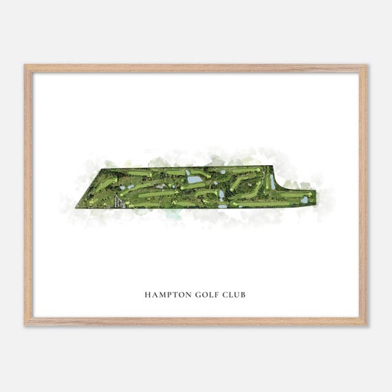 Hampton Golf Club In Hampton Canada Classic Watercolor Map Golfer Gift Golf Wall Art Golf Poster Print Course Layout