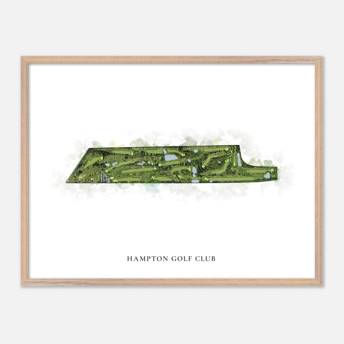 Hampton Golf Club Canada Classic Watercolor Course Map Poster