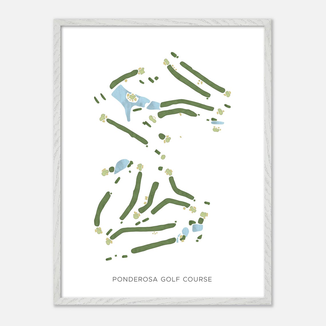 Ponderosa Golf Course Pennsylvania Modern Minimalist Golf Poster - Image 2