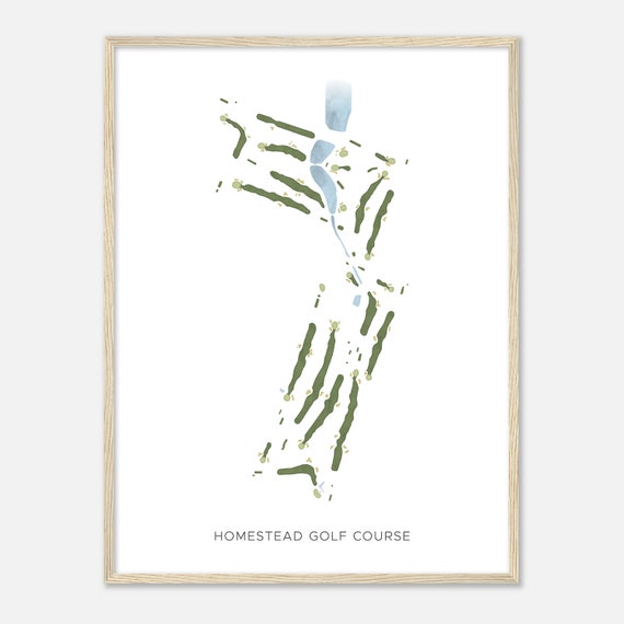 Homestead Golf Course Ohio Modern Watercolor Map Golfer Gift Golf Wall Art Golf Poster Print Course Layout