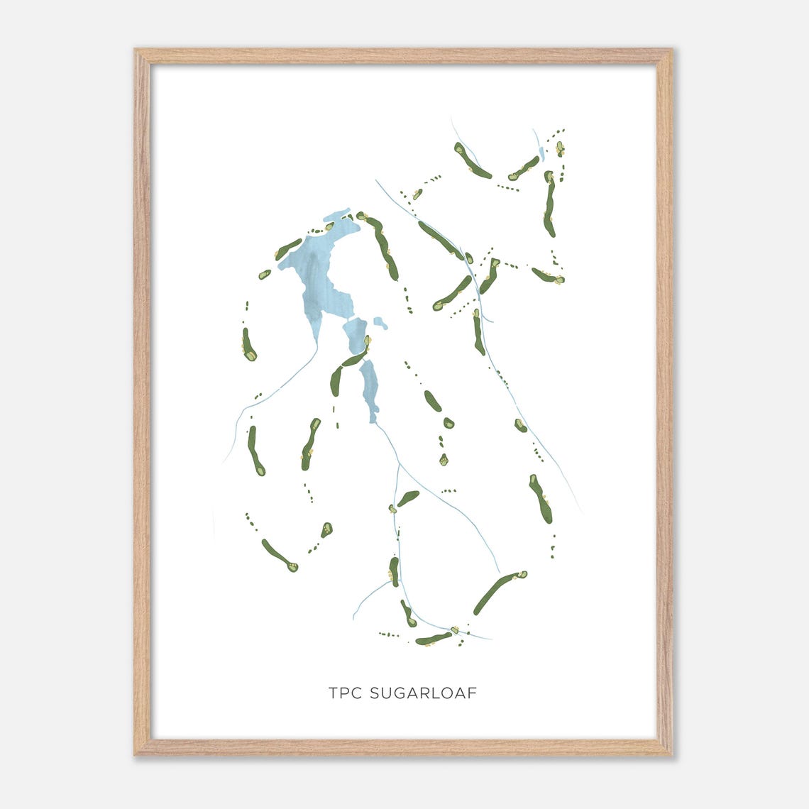 TPC Sugarloaf Georgia Modern Watercolor Golf Course Map Poster - Image 2