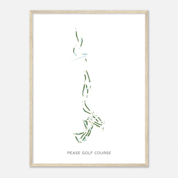 Pease Golf Course New Hampshire Modern Watercolor Map Golfer Gift Golf Wall Art Golf Poster Print Course Layout