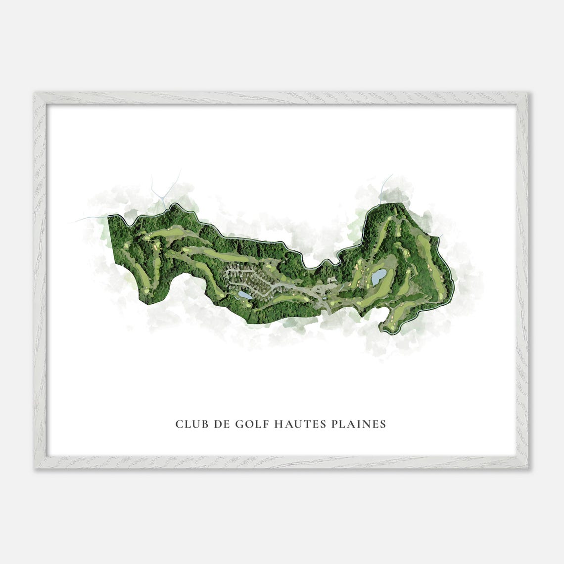 Club de Golf Hautes Plaines Quebec Classic Watercolor Map Poster - Image 3