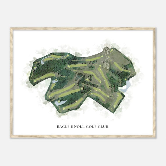 Eagle Knoll Golf Club Missouri Classic Watercolor Map Golfer Gift Golf Wall Art Golf Poster Print Course Layout