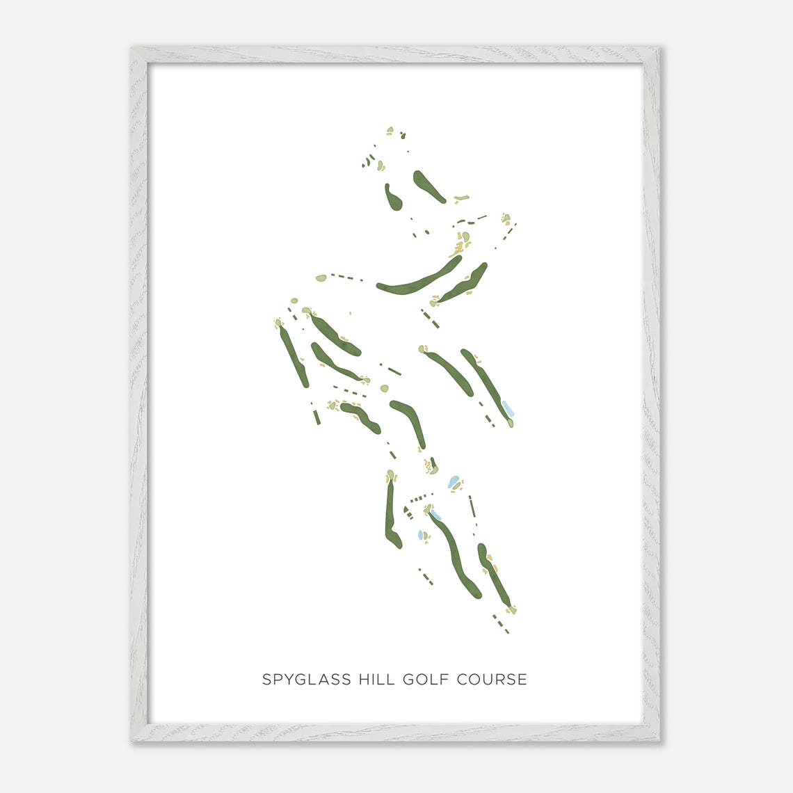 Spyglass Hill Golf Course Modern Minimalist Watercolor Map Poster - Image 2