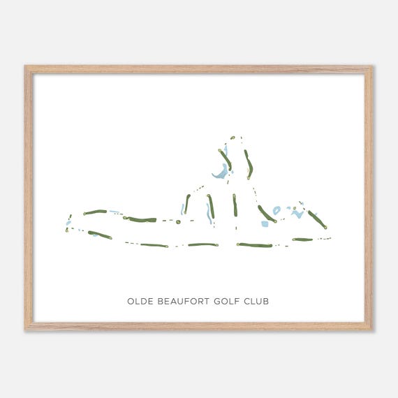 Olde Beaufort Golf Club In Beaufort South Carolina Modern Watercolor Map Golfer Gift Golf Wall Art Golf Poster Print Course Layout