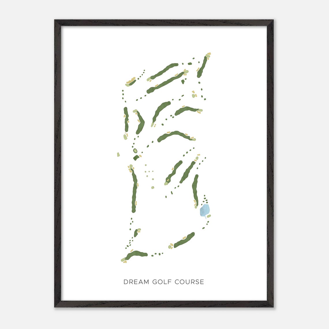 Dream Golf Course Michigan Modern Minimalist Golf Course Poster - Image 3