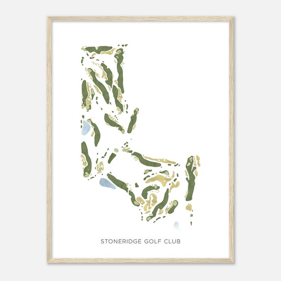 Stoneridge Golf Club Minnesota Modern Watercolor Map Golfer Gift Golf Wall Art Golf Poster Print Course Layout