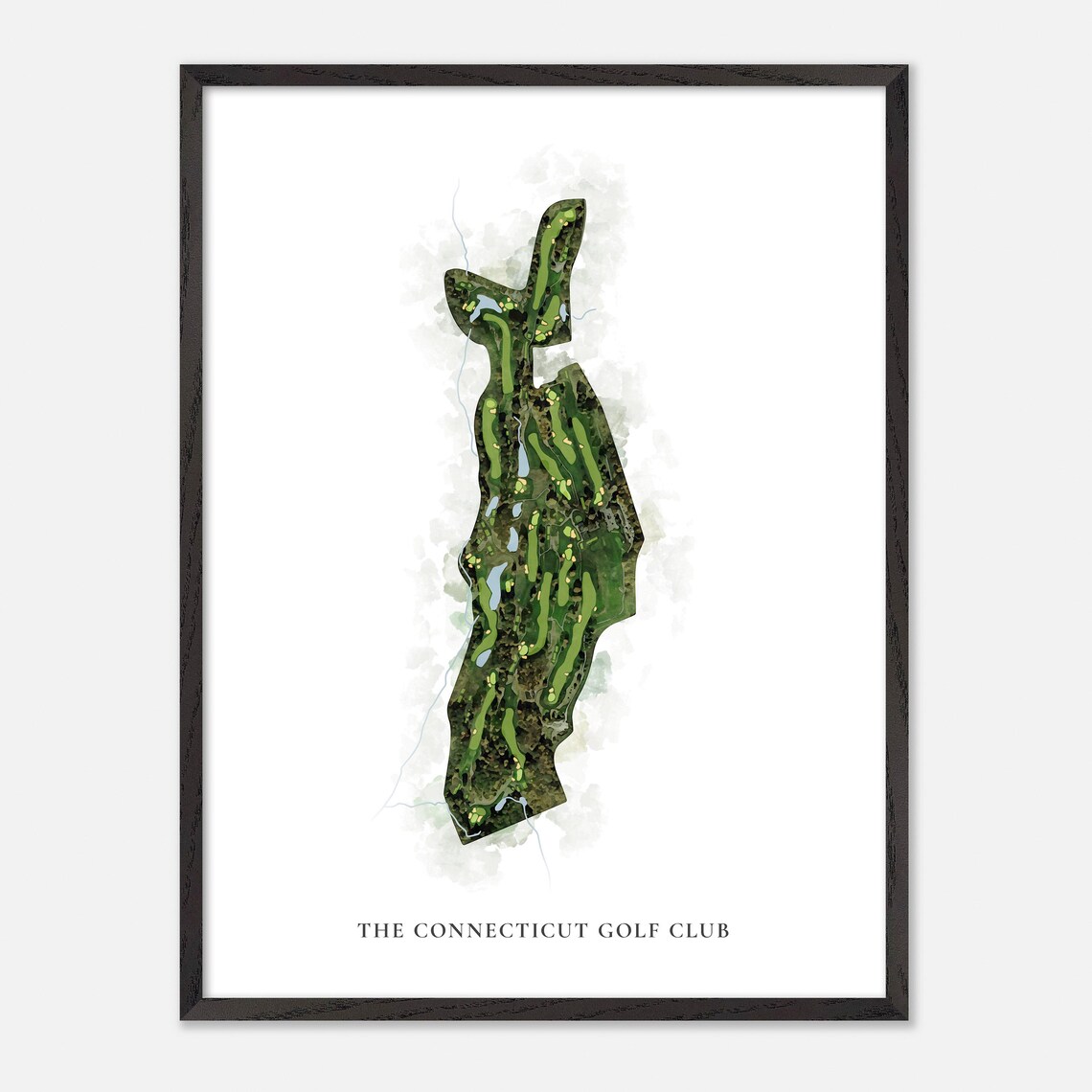 The Connecticut Golf Club Classic Watercolor Course Map Poster - Image 3