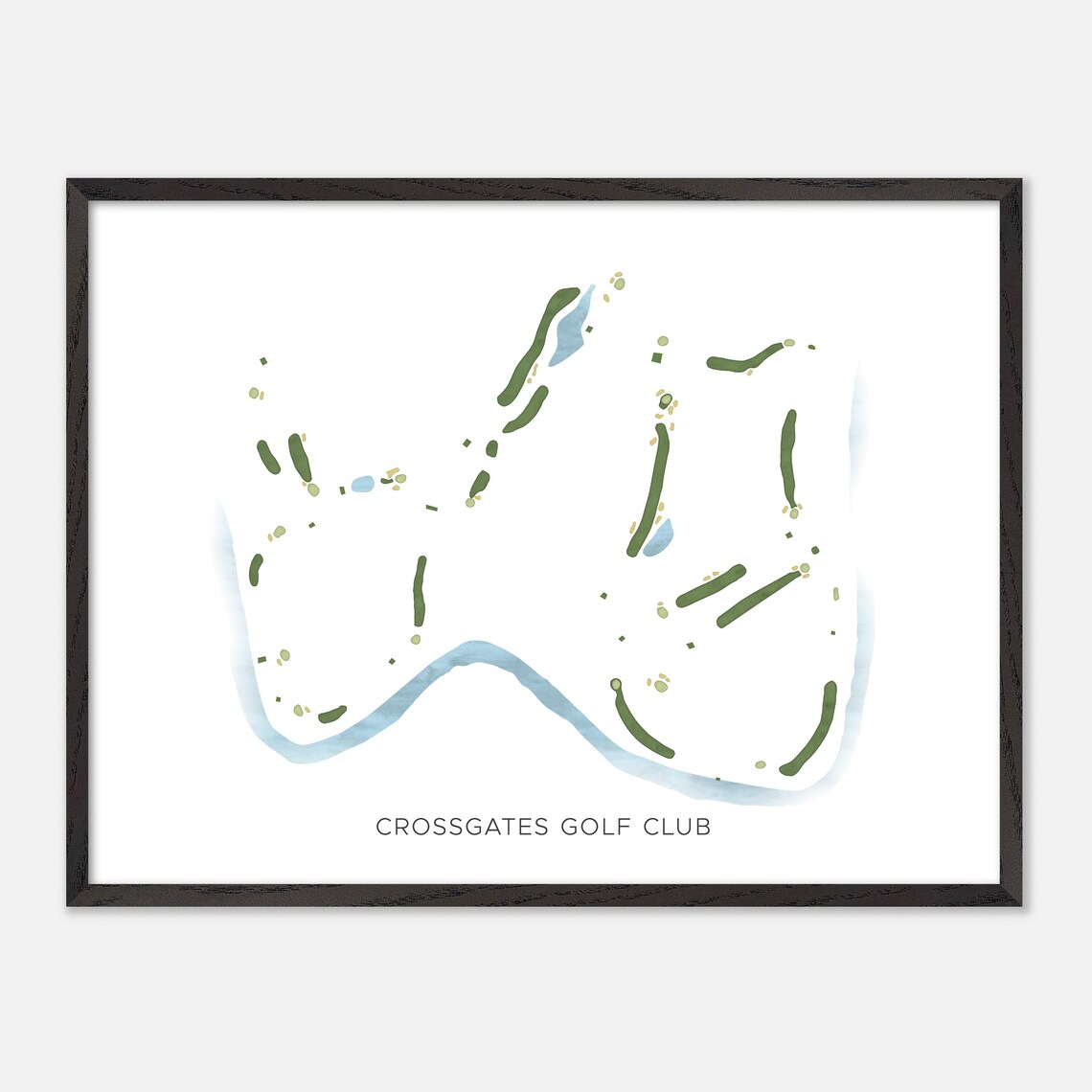 Crossgates Golf Club Pennsylvania Modern Watercolor Map Poster - Image 5