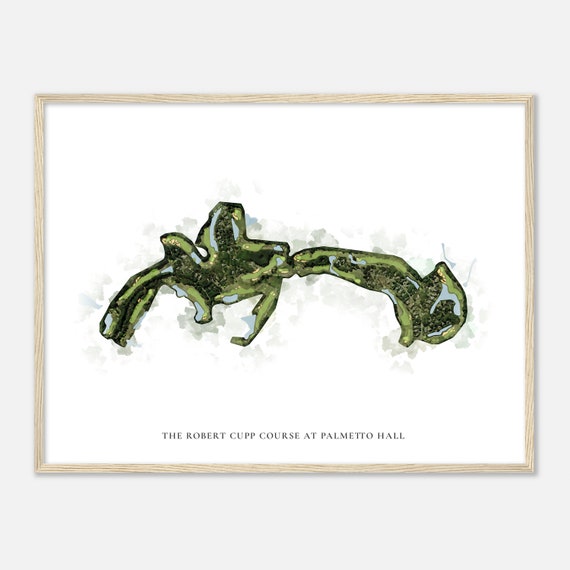 The Robert Cupp Course At Palmetto Hall South Carolina Classic Watercolor Map Golfer Gift Golf Wall Art Golf Poster Print