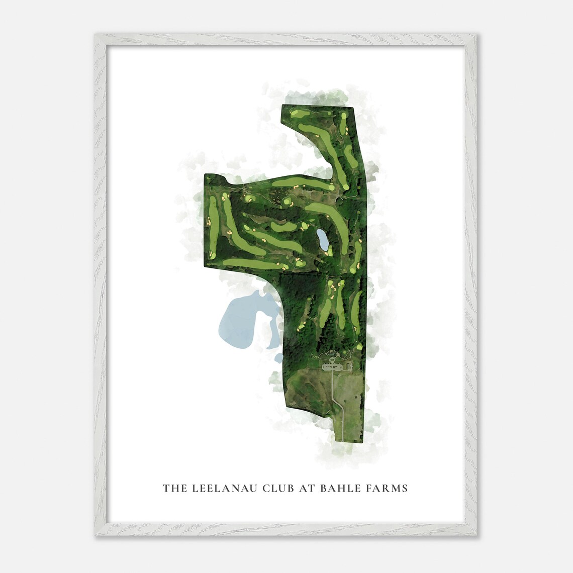The Leelanau Club at Bahle Farms Classic Aerial Watercolor Golf Poster - Image 2