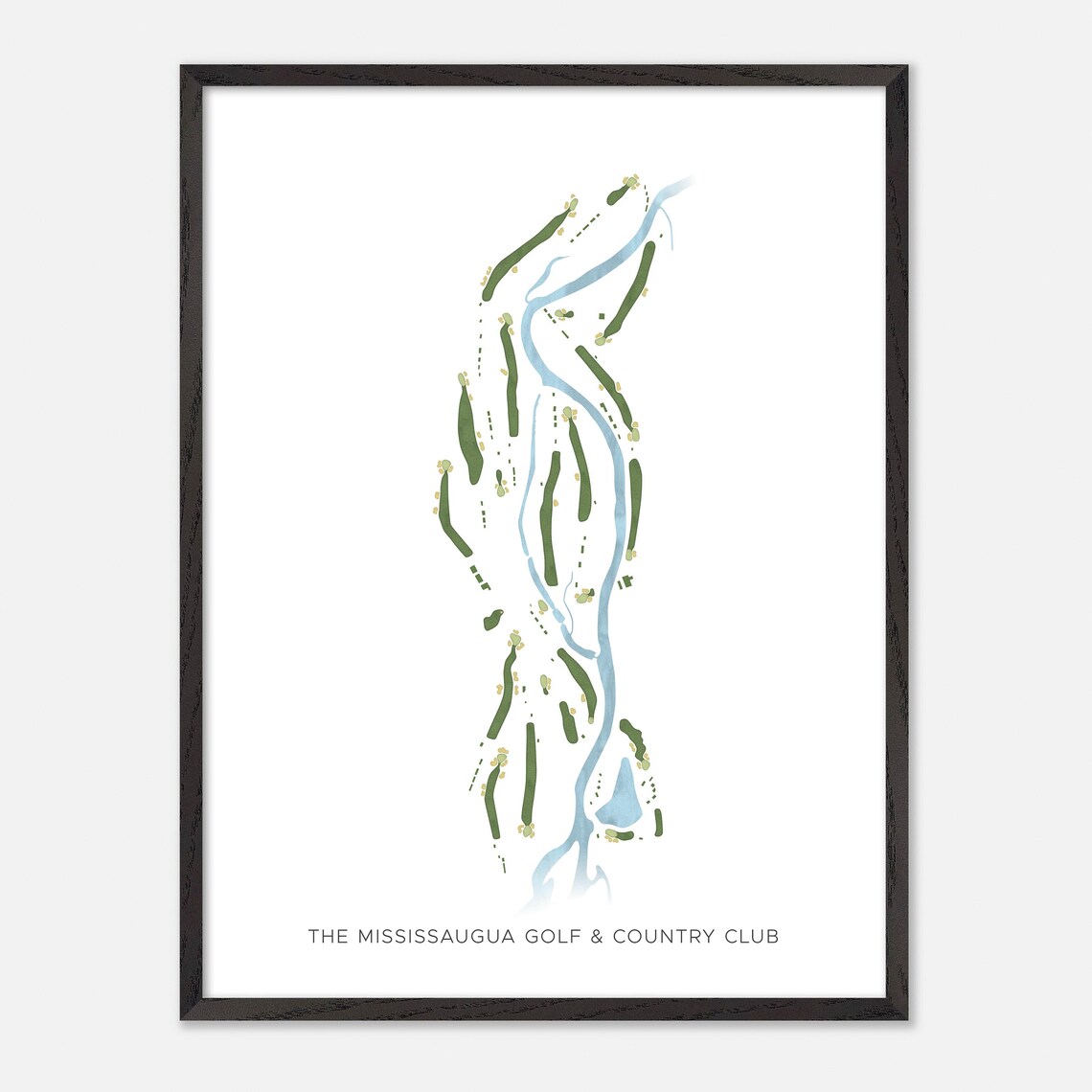 The Mississaugua Golf Country Club Mississauga Modern Watercolor Map Poster - Image 2
