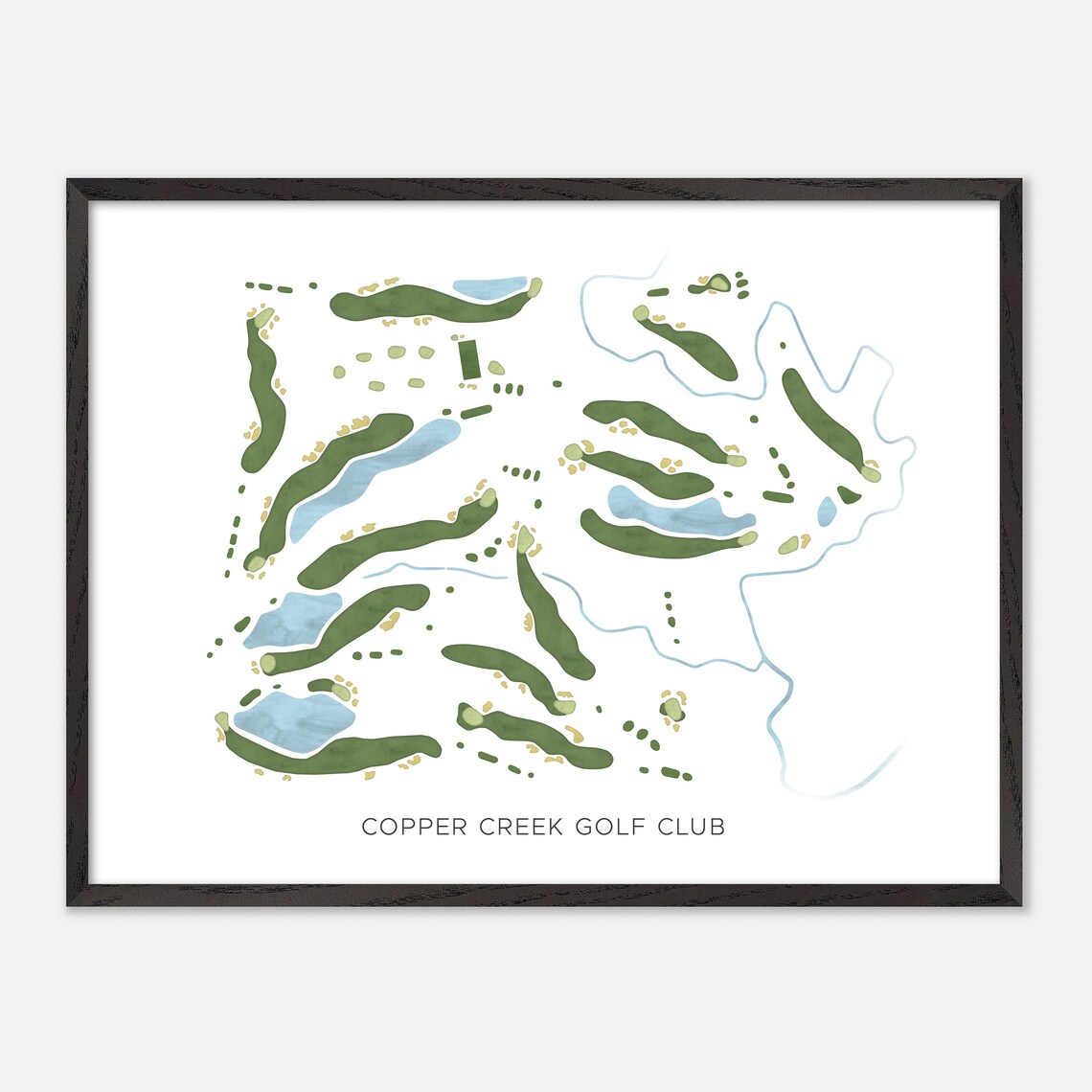 Copper Creek Golf Club Vaughan Canada Modern Watercolor Golf Map Poster - Image 4