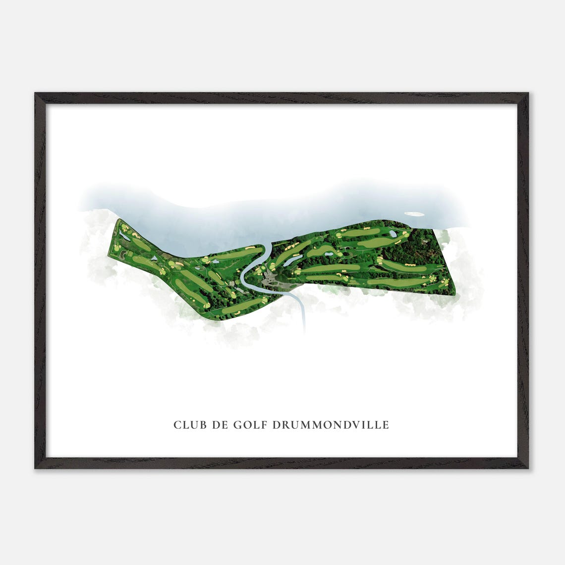 Club de Golf Drummondville Canada Classic Watercolor Map Poster - Image 4
