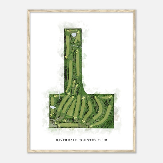 Riverdale Country Club Wisconsin Classic Watercolor Map Golfer Gift Golf Wall Art Golf Poster Print Course Layout