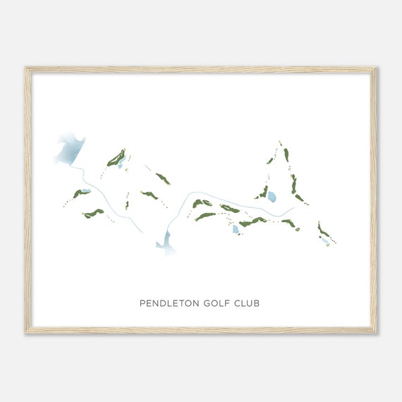 Pendleton Golf Club Virginia Modern Watercolor Map Golfer Gift Golf Wall Art Golf Poster Print Course Layout