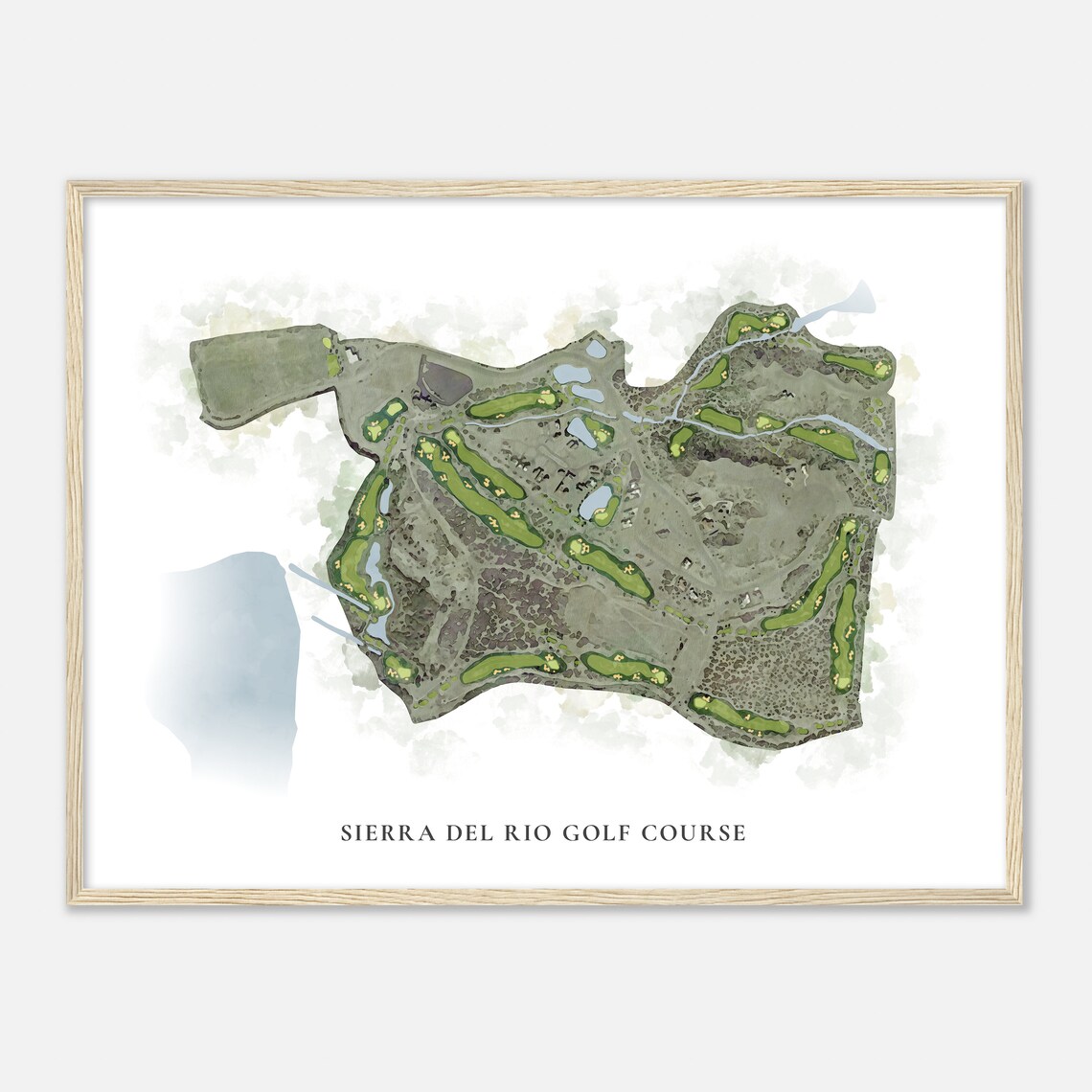 Sierra Del Rio Golf Course New Mexico Classic Watercolor Map Golfer Gift Golf Wall Art Golf Poster Print Course Layout - Image 2